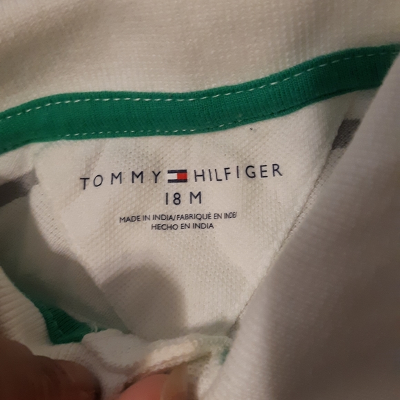 Boys Tommy Hilfiger Shirt, Long Sleeves, Red, White,Dark Blue, Gray, Size 18M - Picture 9 of 15